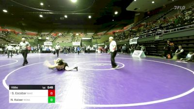 115 lbs 9th Place - Sergio Escobar, Bakersfield vs Nathan Kaiser, Monache