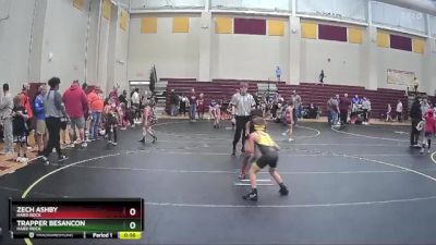 72 lbs 1st Place Match - Zech Ashby, Hard Rock vs Trapper Besancon, Hard Rock