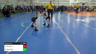 M-60 lbs Round Of 16 - Hank Dunham, MI vs Mj Marshall, OH