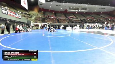 165 lbs Quarterfinal - Eric Cortez, California vs Israel Sanchez, Hanford High School Wrestling