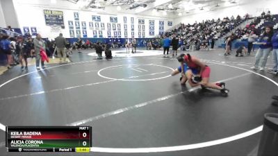 125 lbs Champ. Round 1 - Alicia Corona, Valencia/Placentia vs Keila Badena, Desert Mirage