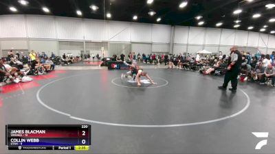 220 lbs Round 1 (8 Team) - James Blacman, Virginia vs Collin Webb, Utah