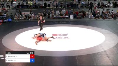 145 lbs Rnd Of 128 - Clayton McGuire, Alaska vs Byson Huber, North Dakota