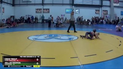 45 lbs Champ. Round 2 - Kellan Dedmon, Darkhorse vs Crew Trout, Clinic Wrestling