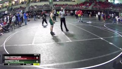 200 lbs Cons. Round 1 - Beau Mettscher, Lincoln Warriors Wrestling Club vs Dominick Cole, O`Neill Leprechaun Wrestling