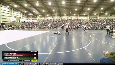 80 lbs Cons. Round 2 - Bear Winter, Sanderson Wrestling Academy vs Mason Brown, Wasatch Wrestling Club