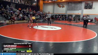 BN-6 lbs Cons. Round 1 - Clayton Shultz, West Branch Wrestling vs Conall Dunlay, Hammerin Hawks