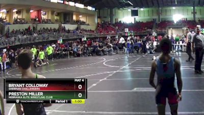 85 lbs Quarterfinal - Bryant Colloway, Sherman Challengers vs Preston Miller, Nebraska Elite Wrestling Club