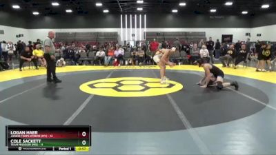 139 lbs Placement Matches (8 Team) - Logan Haer, Junior Terps Xtreme (MY) vs Cole Sackett, Team Missouri (MO)