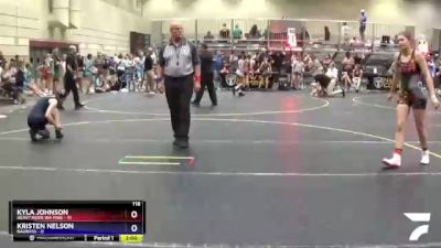 118 lbs Round 2 (4 Team) - Kyla Johnson, Beast Mode WA Pink vs Kristen Nelson, BadBass