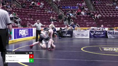 215 lbs Round Of 16 - Caleb Tyler, Delone Catholic vs Gavin Hannah, Brookville