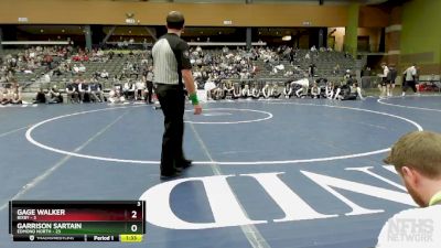 126 lbs Finals (8 Team) - Garrison Sartain, EDMOND NORTH vs Gage Walker, BIXBY