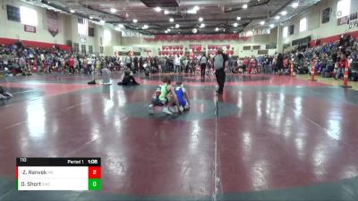 110 lbs Quarterfinal - Zeke Ranvek, MN Elite vs Drezden Short, Simley Wrestling Club