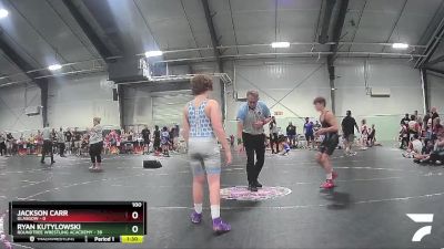 100 lbs Round 2 (6 Team) - Ryan Kutylowski, Roundtree Wrestling Acacdemy vs Jackson Carr, Glasgow