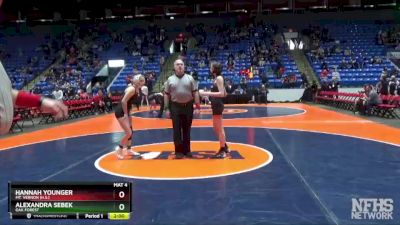 100 lbs Champ. Round 1 - Hannah Younger, Mt. Vernon (H.S.) vs Alexandra Sebek, Oak Forest