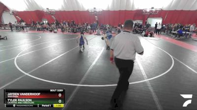 110 lbs Cons. Semi - Tyler Paulson, LaCrosse Area Wrestlers vs Jayden Vanderhoof, Wisconsin