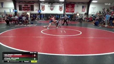 190 lbs Quarterfinal - Ethan Williams, Clear Creek-Amana vs Salomon Cordero, Burlington