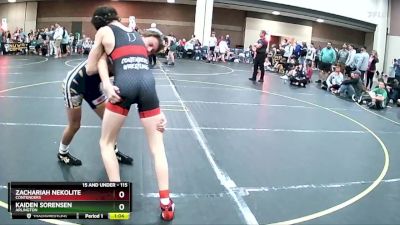 115 lbs Round 2 - Kaiden Sorensen, Arlington vs Zachariah Nekolite, Contenders