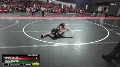 110 lbs Cons. Round 5 - Calin Howard, Menomonie vs Mason Miller, Mollitium Wrestling Club