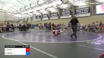 74 kg Consi Of 32 #2 - Kyle Simaz, Cornell University vs Benjamin Heyob, Golden Pride Wrestling Club