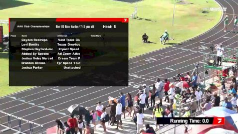 Youth Boys' 110m Hurdles, Prelims 5 - Age 17-18