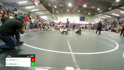 37 lbs Round Of 16 - Bradley Francis, Skiatook Youth Wrestling vs Koda Williams, Pin-King All Stars