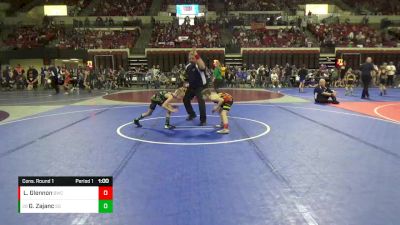 69 lbs Cons. Round 1 - Gatlin Zajanc, Stillwater Gladiators vs Luke Glennon, Billings Wrestling Club