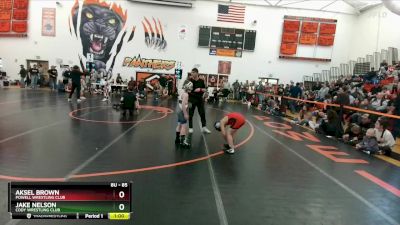 85 lbs Quarterfinal - Jake Nelson, Cody Wrestling Club vs Aksel Brown, Powell Wrestling Club