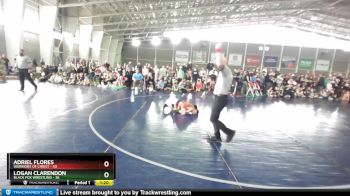 54 lbs Round 3 (4 Team) - Logan Clarendon, Black Fox Wrestling vs Adriel Flores, Warriors Of Christ