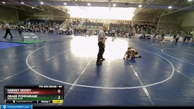 80 lbs Round 1 - Harvey Moody, Sanderson Wrestling Academy vs Drake Pommarane, Badlands Elite