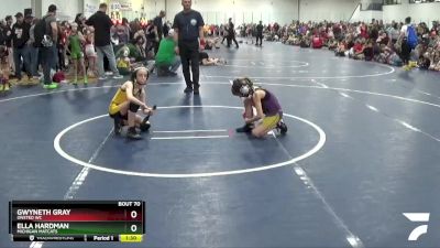 60 lbs Cons. Round 4 - Gwyneth Gray, Onsted WC vs Ella Hardman, Michigan Matcats