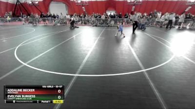 53-57 lbs Quarterfinal - Addaline Becker, Wisconsin vs Evelynn Burgess, Cadott Wrestling Club