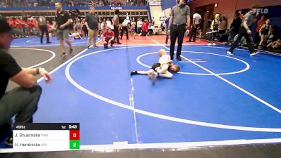 49 lbs Round Of 16 - Jasper Shuemake, Pirate Wrestling Club vs Hunter Hendricks, Ark City Takedown