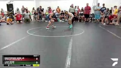 76 lbs Finals (2 Team) - Kristopher Kerr Jr, U2 Upstate Uprising Red vs Liam Rose, 84 Athletes