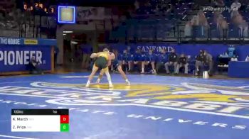 133 lbs Zach Price, SDSU vs Kellyn March, NDSU