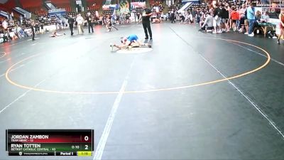 98 lbs Quarterfinal - Jordan Zambon, Team NBWC vs Ryan Totten, Detroit Catholic Central