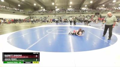 65 lbs Cons. Round 4 - Nixon Minks, Open Mats Wrestling Club-AAA vs Barrett Simmons, Webb City Youth Wrestling Club-AAA