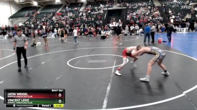 138 lbs Cons. Round 2 - Vincent Lenz, Kimball Wrestling Club vs Jatin Weigel, Norton Wrestling Club