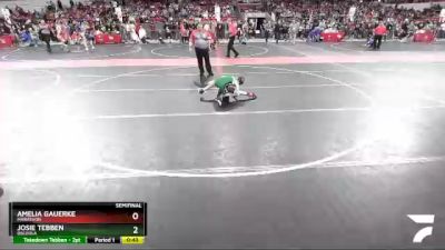 65 lbs Semifinal - Josie Tebben, Osceola vs Amelia Gauerke, Marathon