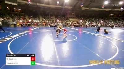 100 lbs Round Of 16 - Henry Begg, Simmons Academy Of Wrestling vs Taegan Austin, Sperry Wrestling Club