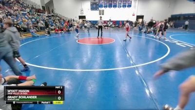 105 lbs Semifinal - Grady Bohlander, Wheatland vs Wyatt Mason, Sage Valley Jr High