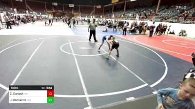 106 lbs 5th Place - Zaydin Daricek, Top Fuelers WC vs Jayden Baeskens, Dickinson WC