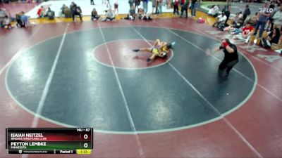 87 lbs Round 2 - Peyton Lembke, Minnesota vs Isaiah Neitzel, Ringers Wrestling Club