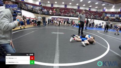 52 lbs Consi Of 16 #2 - Oaklee Stone, Piedmont vs Jaxson Weldon, Noble Takedown Club