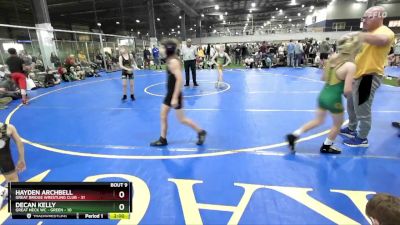 85 lbs Round 3 (6 Team) - Hayden Archbell, GREAT BRIDGE WRESTLING CLUB vs Decan Kelly, GREAT NECK WC - GREEN