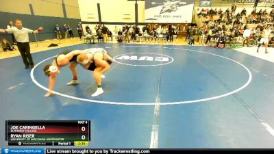 174 lbs Champ. Round 1 - Ryan Riser, University Of Wisconsin-Whitewater vs Joe Caringella, Elmhurst College