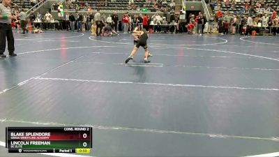 50 lbs Cons. Round 2 - Blake Splendore, Ubasa Wrestling Academy vs Lincoln Freeman, DC Elite