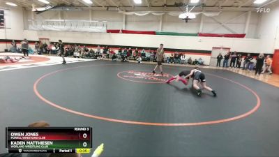 125-130 lbs Round 3 - Kaden Matthiesen, Worland Wrestling Club vs Owen Jones, Powell Wrestling Club