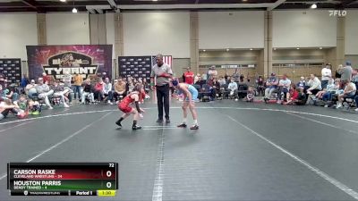 72 lbs Round 4 (8 Team) - Carson Raske, Cleveland Wrestling vs Houston Parris, Dendy Trained