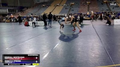 143 lbs Quarters & 1st Wb (16 Team) - Kendall Bostelman, North Central College vs Rebecca Strong, Lindenwood